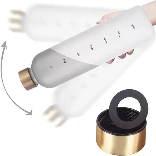 Time Marker Water Bottle Reusable & Leakproof for Outdoors