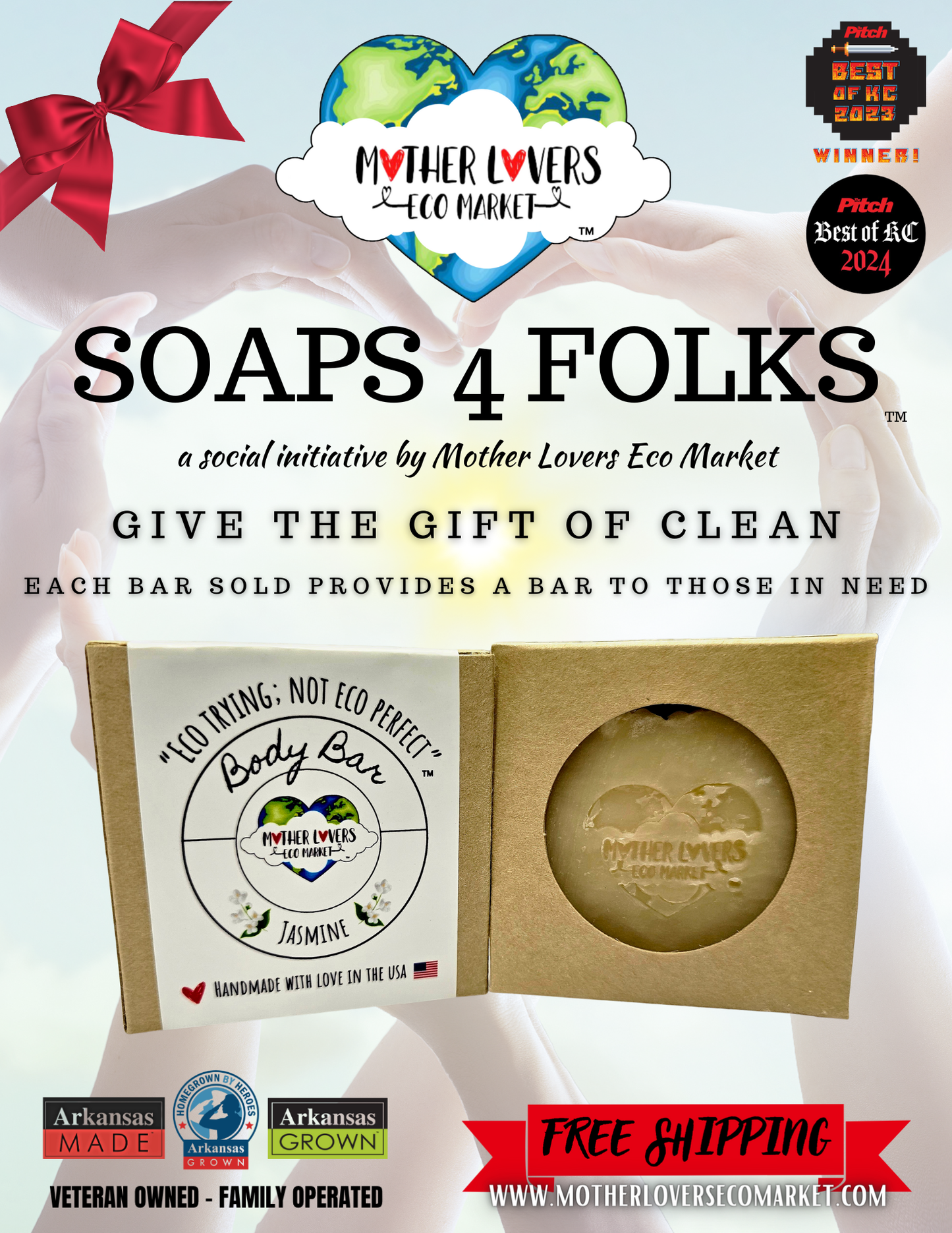 Shampoo Bar & Body Bar Duo - Mother Lovin - Gift Set - 8 oz - Handmade - Organic - Vegan - Unisex - Zero Waste