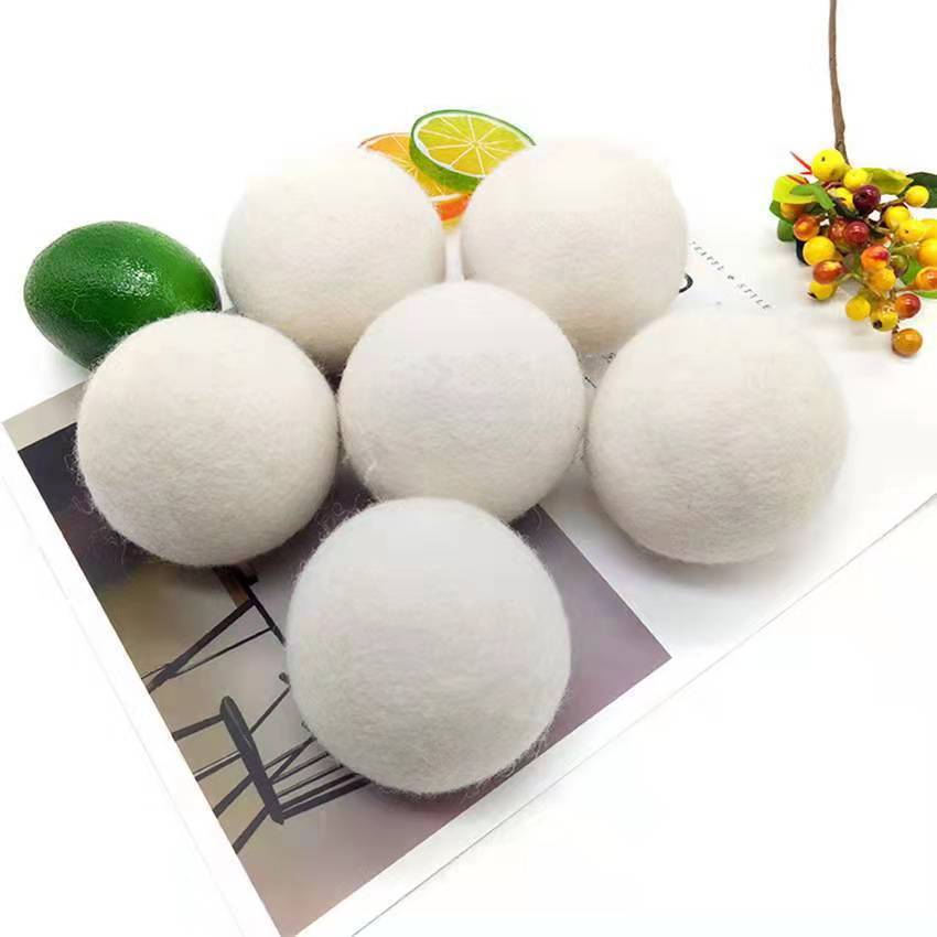 Eco-Friendly Wool Dryer Balls 6 Pack - Reusable Natural Laundry Balls