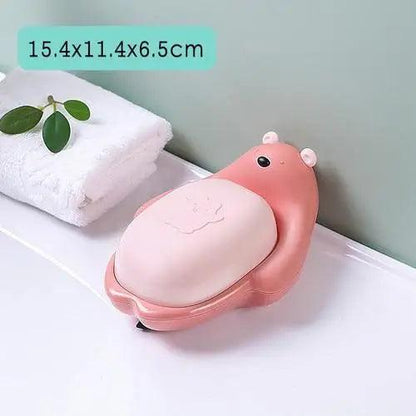 1Pcs Faucet Shape Draining Soap Dish Portable Bathroom Products Double Layer 3Colors Eco-friendly Soap Box Draining Soap Dish Sponge Holder Soap Container with Waterfall Spout for Bathroom Shower Kitchen Sink