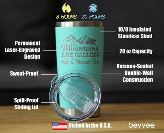 Mountains Are Calling Insulated Coffee Tumbler Stainless Steel Mug