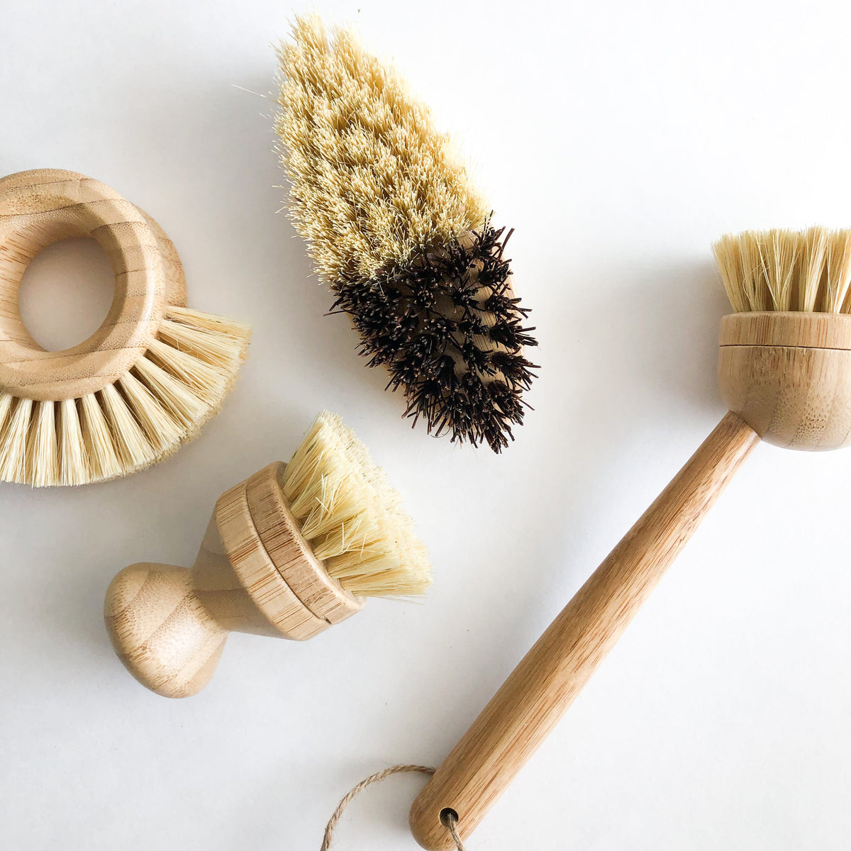 Bamboo Sisal/Palm Fiber Vegetable Brush-Zero Waste Natural Kitchen