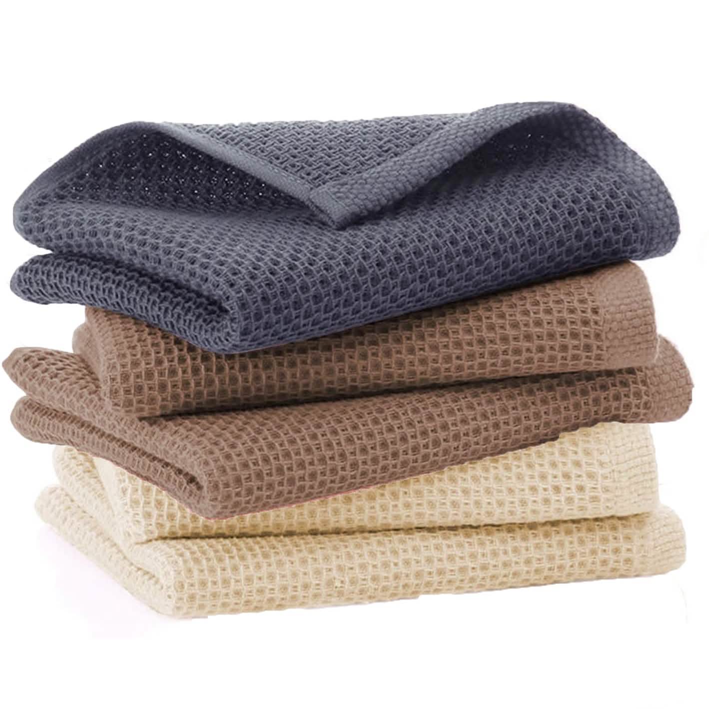 Cotton waffle woven kitchen towels, 6-pack