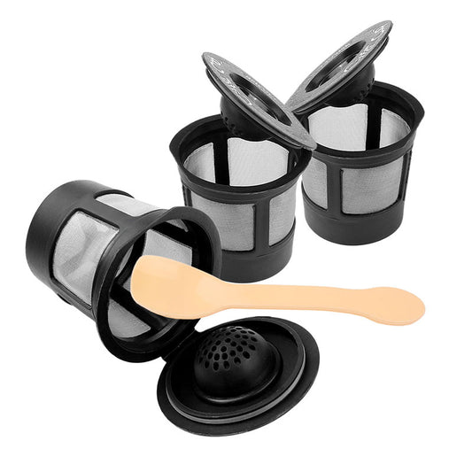 Reusable Coffee Filter Pods 3-Pack with Spoon