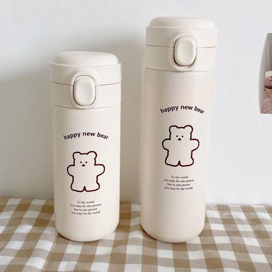 Kids insulated stainless steel water bottle with flip lid