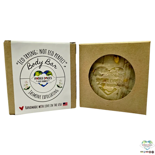 Mother Lovin Body Bar Soap - Jasmine - 4 oz - Handmade - Natural - Vegan - Organic - Zero Waste