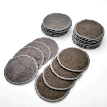 12PC Reusable Cotton Pads Washable Bamboo Makeup Remover Rounds