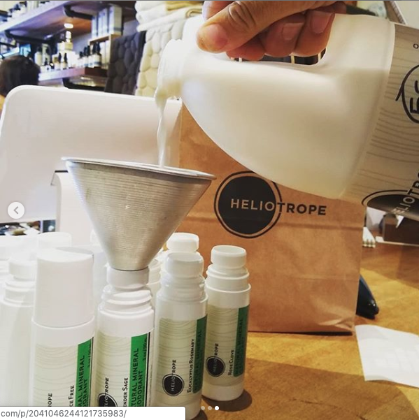 Natural deodorant production and refill bottles
