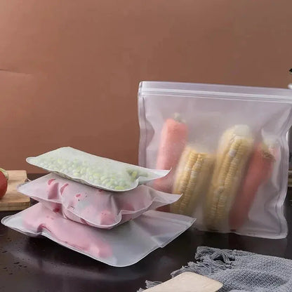 Reusable Silicone Food Storage Bags – Leakproof Zip Containers