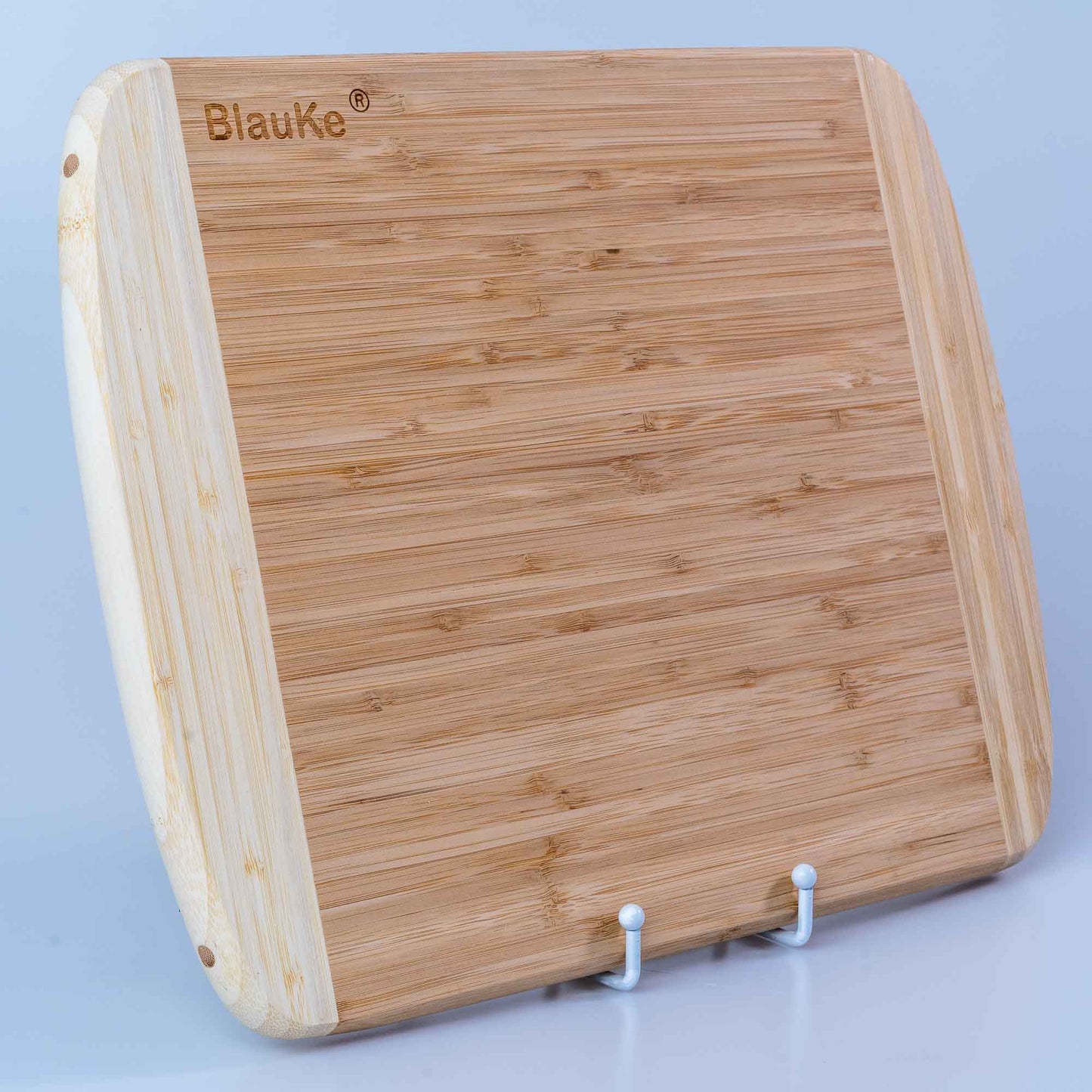 Large Bamboo Cutting Board 14x11 with Juice Groove Serving Tray
