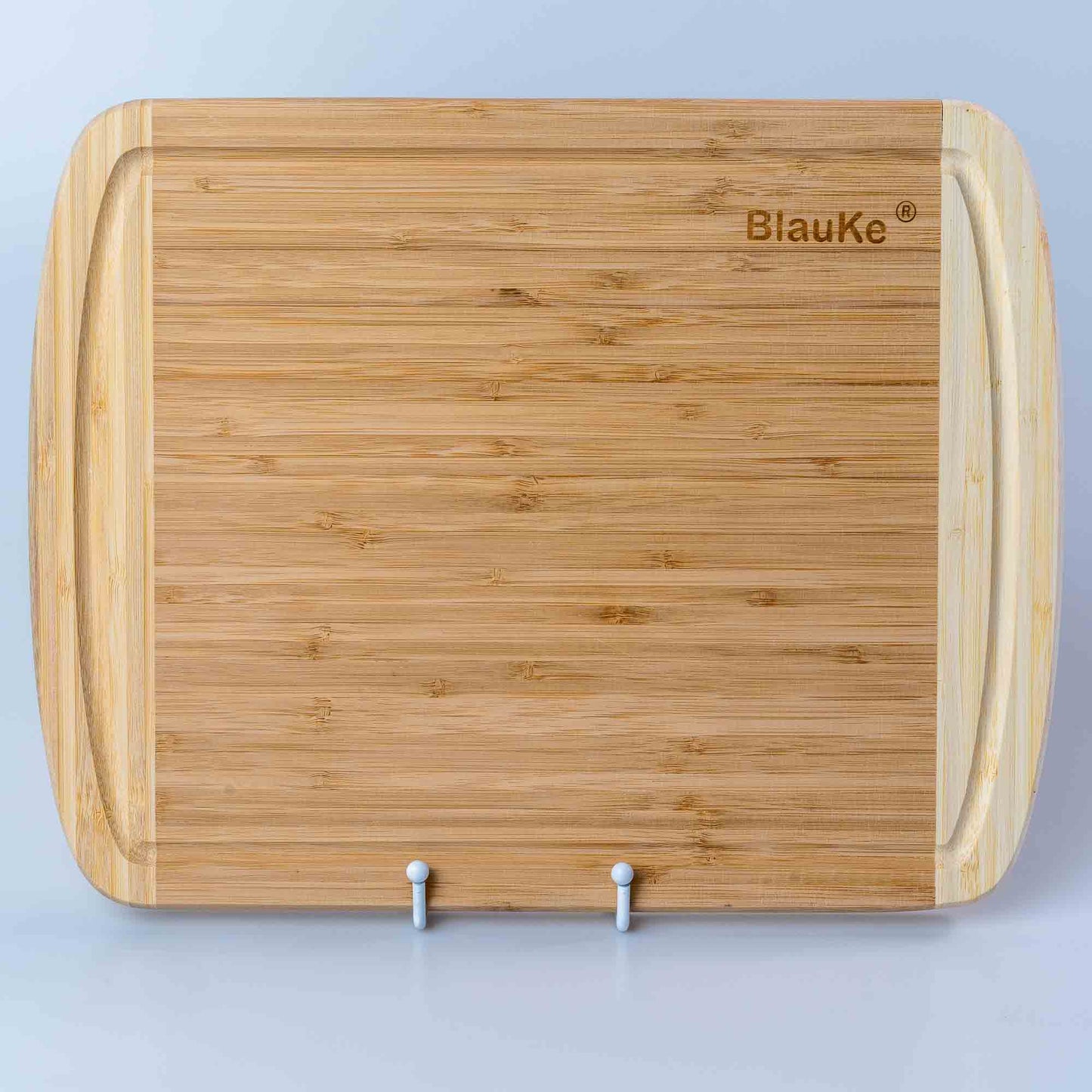 Large Bamboo Cutting Board 14x11 with Juice Groove Serving Tray