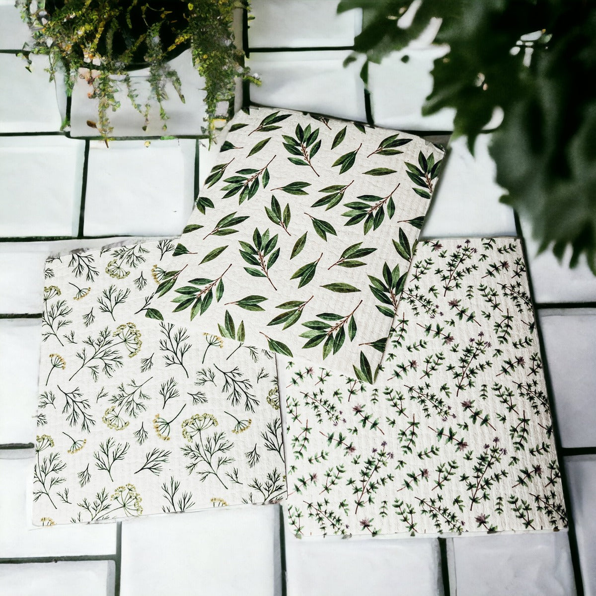 Biodegradable Kitchen Cloths 70% Cellulose 30% Cotton Eco-Friendly Reusable Set