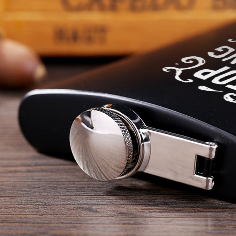 "Stop Thinking Start Drinking" Novelty Stainless Steel Flask