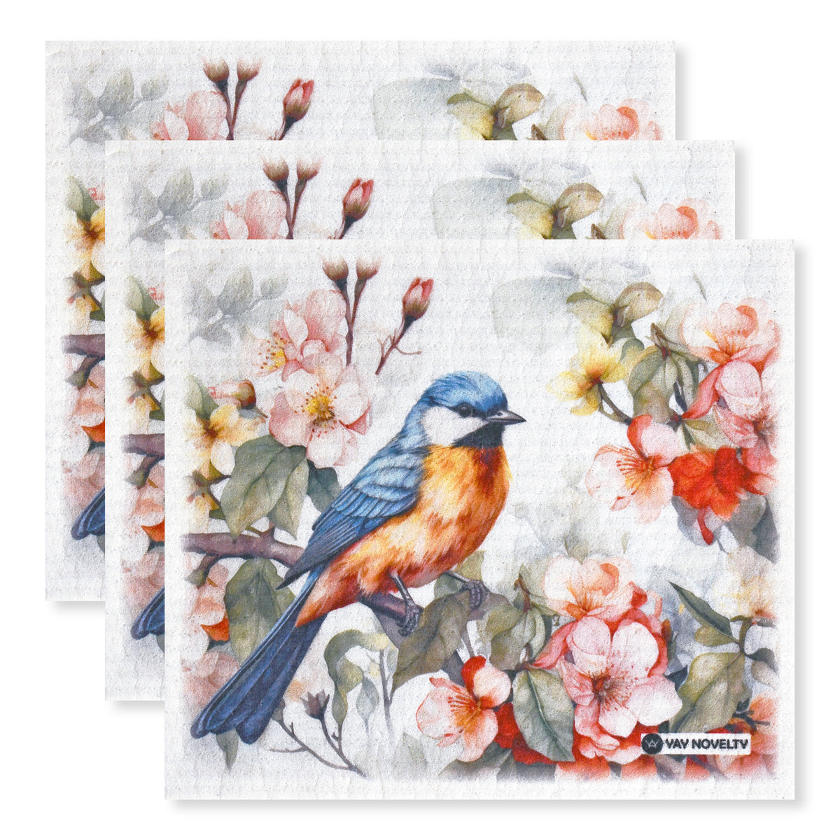 Floral reusable Swedish dishcloths