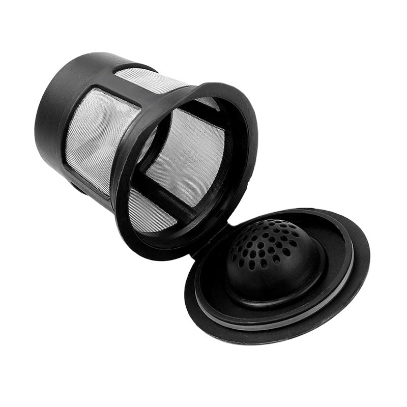 Reusable Black Mesh Coffee Filter Pod with Open Lid