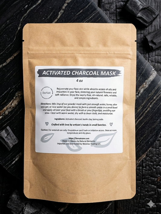 Activated charcoal face mask, detoxifying