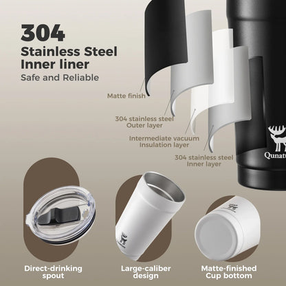 Stainless Steel Coffee Cup Eco Friendly 6 Hour Thermal Insulation