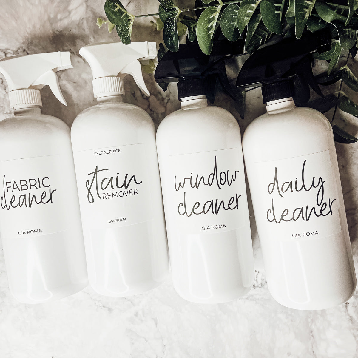 32oz refillable white plastic cleaning dispenser bottle