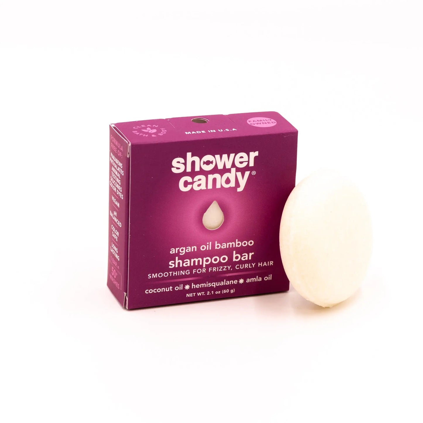 Argan Oil Bamboo Shampoo Bar for Smooth Frizz Control