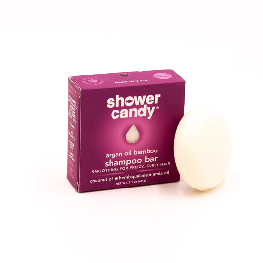 Argan oil bamboo shampoo bar for frizzy and curly hair